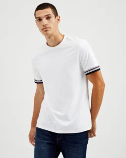 Oved Collegiate Ringer Tee - Bright White