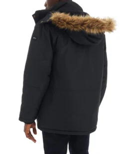 Hawke Coats Men's Heavy Snorkel Coat With Faux Fur Hood - Black