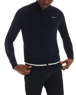 Oved Full Zip Track Sweater - Navy Blazer