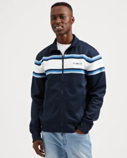Oved Hombre Chest-Stripe Track Jacket - Navy Blazer