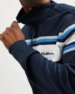 Oved Hombre Chest-Stripe Track Jacket - Navy Blazer