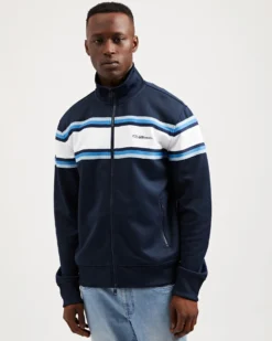 Oved Hombre Chest-Stripe Track Jacket - Navy Blazer