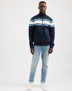 Oved Hombre Chest-Stripe Track Jacket - Navy Blazer