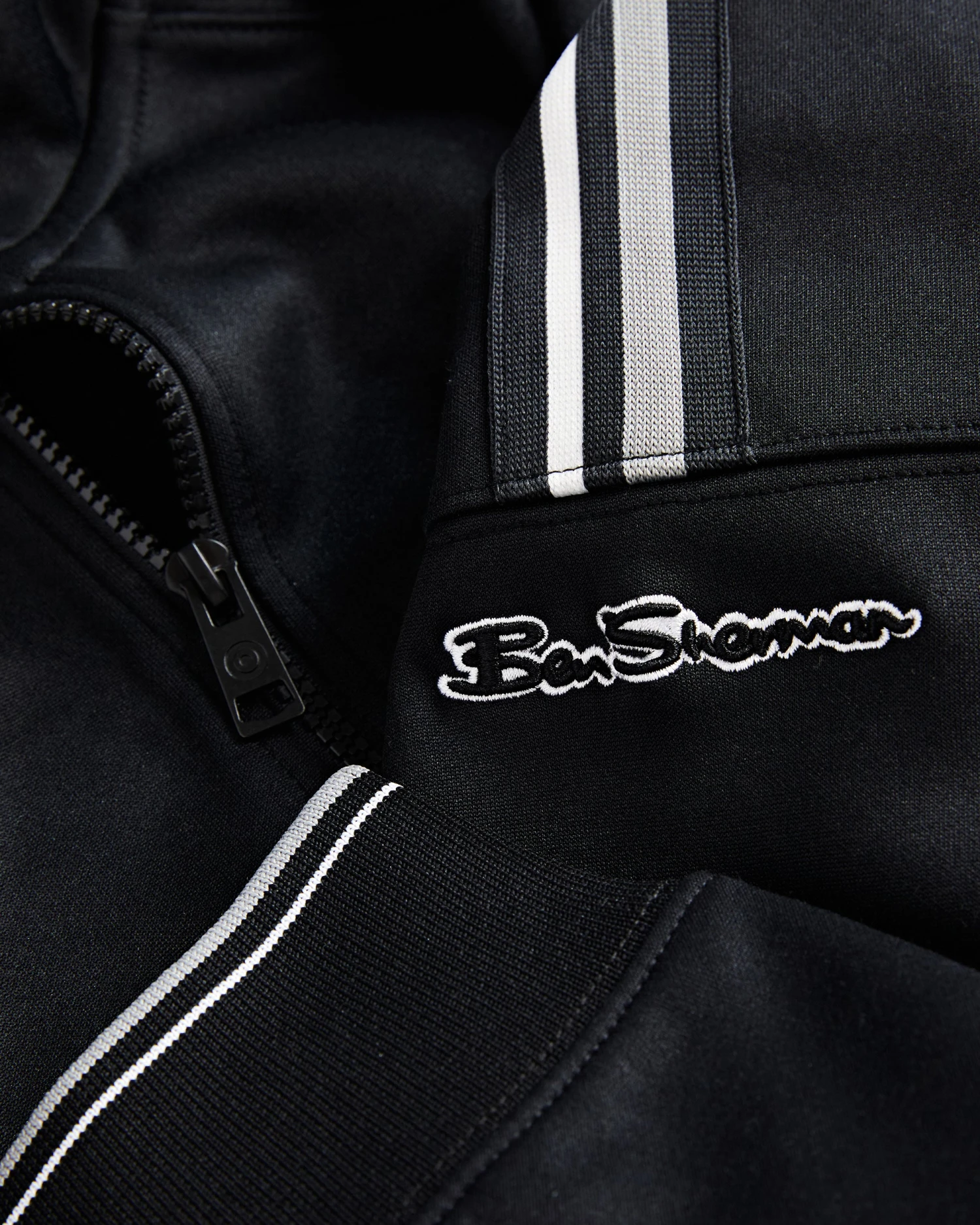 Oved Asymmetrical Striped-Sleeve Track Jacket - Black Loungewear 10 Oved Asymmetrical Striped-Sleeve Track Jacket - Black Loungewear