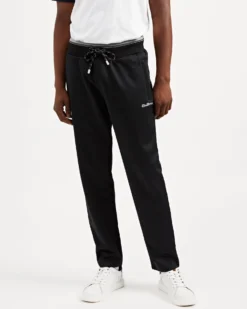 Oved Drawcord Stripe Track Pant - Black Joggers & Track Pants