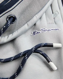 Oved Drawcord Stripe Track Pant - Grey