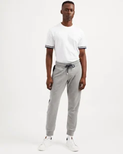 Oved Fleece Side-Stripe Jogger Pant - Grey Heather