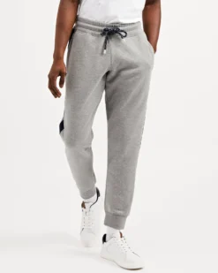 Oved Fleece Side-Stripe Jogger Pant - Grey Heather