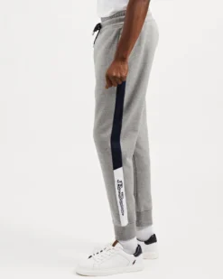 Oved Fleece Side-Stripe Jogger Pant - Grey Heather