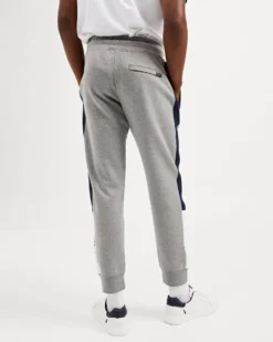 Oved Fleece Side-Stripe Jogger Pant - Grey Heather