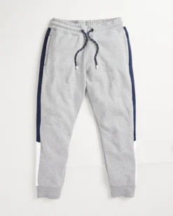 Oved Fleece Side-Stripe Jogger Pant - Grey Heather
