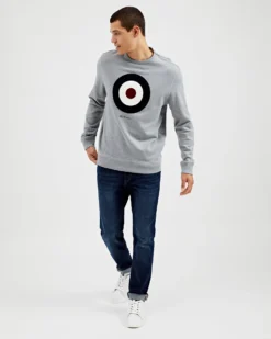 Oved Signature Target Sweatshirt - Grey Heather Loungewear