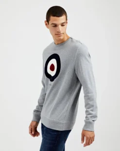 Oved Signature Target Sweatshirt - Grey Heather Loungewear