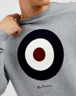 Oved Signature Target Sweatshirt - Grey Heather Loungewear