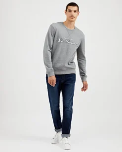 Oved Signature Logo Sweatshirt - Grey Heather 14 Oved Signature Logo Sweatshirt - Grey Heather
