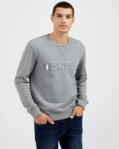 Oved Signature Logo Sweatshirt - Grey Heather