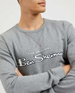 Oved Signature Logo Sweatshirt - Grey Heather 13 Oved Signature Logo Sweatshirt - Grey Heather