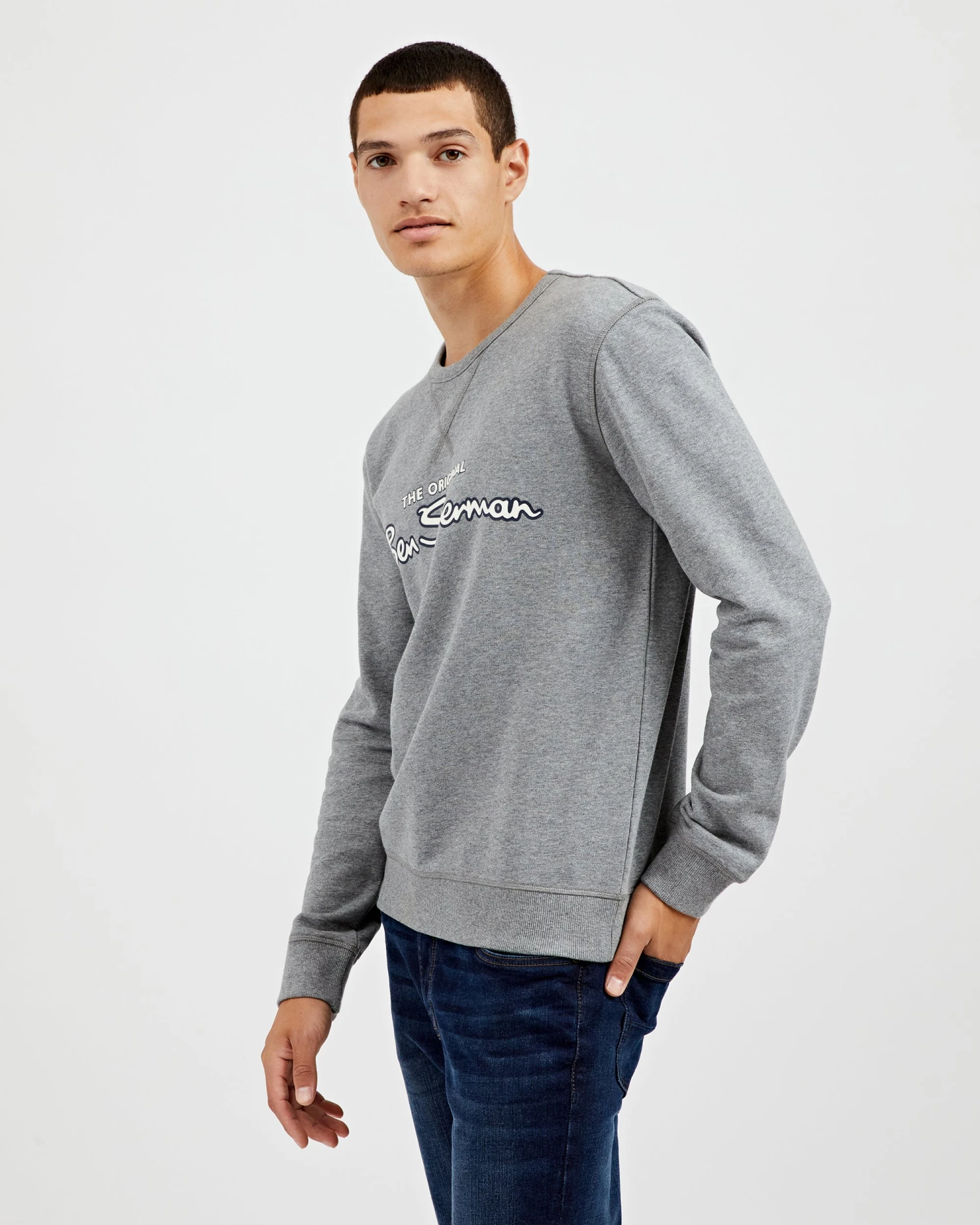 Oved Signature Logo Sweatshirt - Grey Heather 6 Oved Signature Logo Sweatshirt - Grey Heather