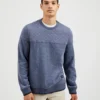 Oved Quilted Fleece Crewneck Sweatshirt - Blue Heather Loungewear