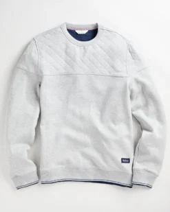 Oved Quilted Fleece Crewneck Sweatshirt - Grey Heather