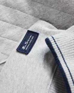 Oved Quilted Fleece Crewneck Sweatshirt - Grey Heather