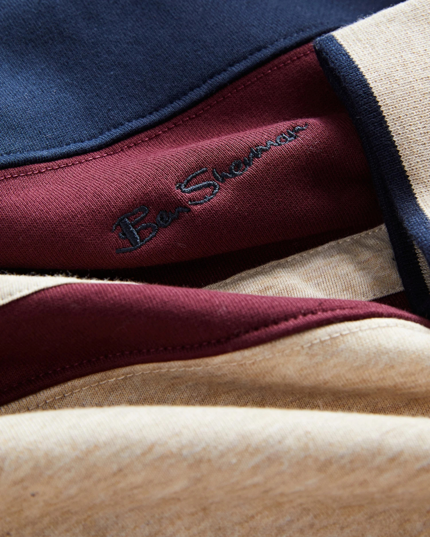 Oved Chest-Stripe Crewneck Sweatshirt - Oatmeal Heather 4 Oved Chest-Stripe Crewneck Sweatshirt - Oatmeal Heather