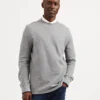 Oved Textured Knit Crewneck Sweatshirt - Grey Heather Loungewear