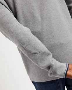 Oved Textured Knit Crewneck Sweatshirt - Grey Heather Loungewear