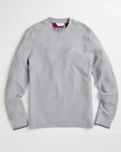 Oved Textured Knit Crewneck Sweatshirt - Grey Heather Loungewear