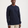 Oved Textured Knit Crewneck Sweatshirt - Navy Blazer Loungewear