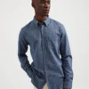 Oved Long-Sleeve Twill Flannel Shirt - Navy Blazer 2 Oved Long-Sleeve Twill Flannel Shirt - Navy Blazer