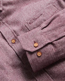 Oved Long-Sleeve Twill Flannel Shirt - Port Royal