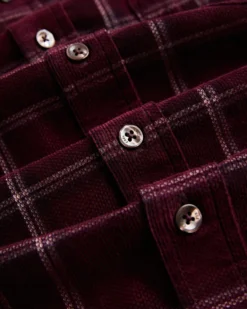 Oved Long-Sleeve Shirts Long-Sleeve Yarn-Dye Plaid Corduroy Shirt - Port Royal