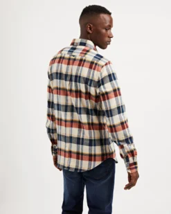 Oved Long-Sleeve Shirts Long-Sleeve Brushed Twill Overcheck Shirt - Ivory 12 Oved Long-Sleeve Shirts Long-Sleeve Brushed Twill Overcheck Shirt - Ivory