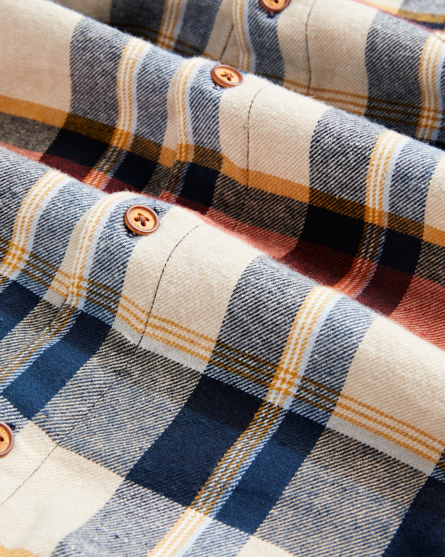 Oved Long-Sleeve Shirts Long-Sleeve Brushed Twill Overcheck Shirt - Ivory 10 Oved Long-Sleeve Shirts Long-Sleeve Brushed Twill Overcheck Shirt - Ivory