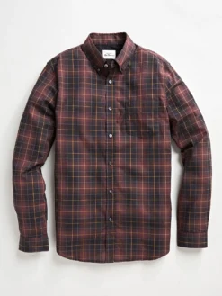 Oved Long-Sleeve Textured Check-Print Shirt - Black Long-Sleeve Shirts