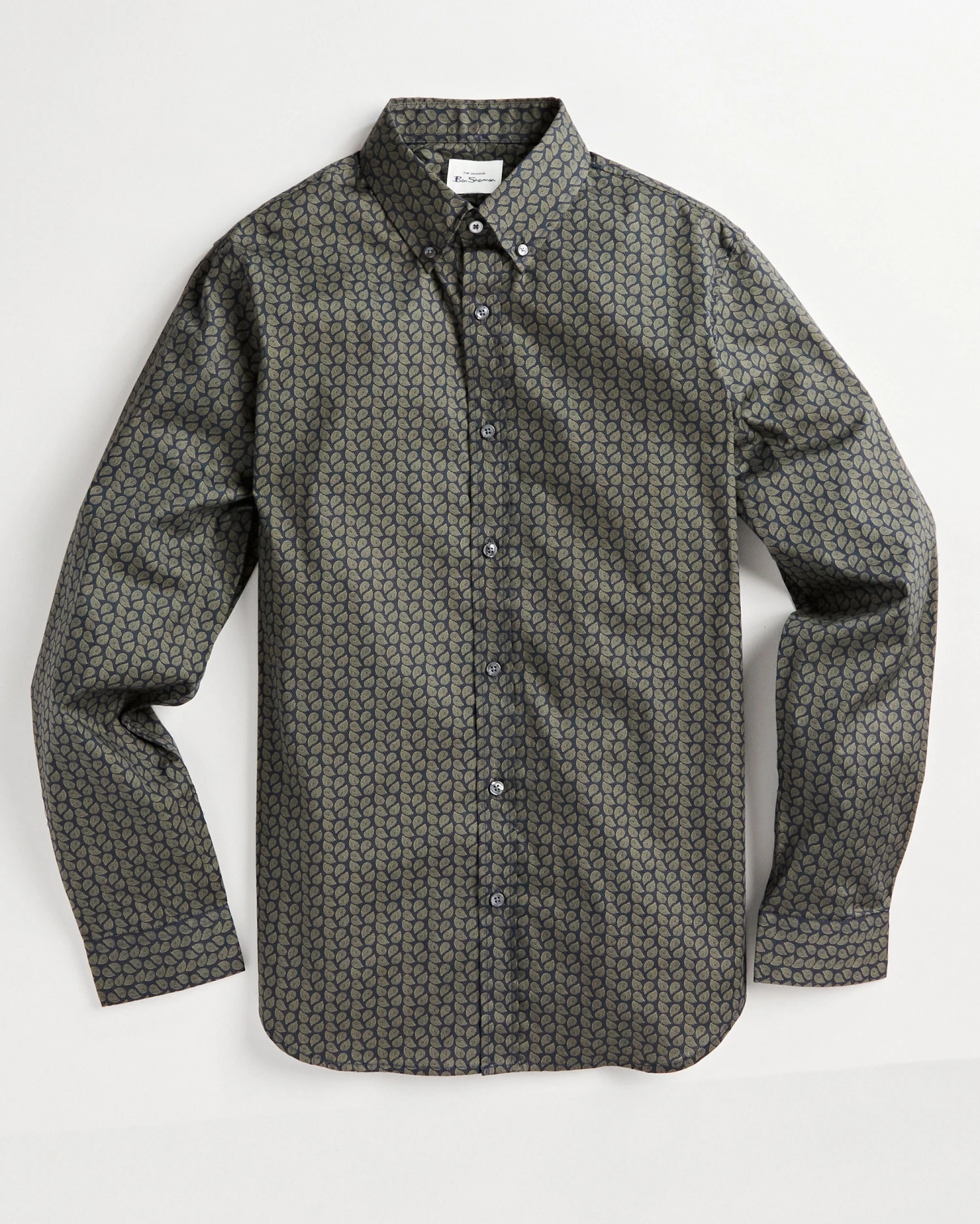 Oved Long-Sleeve Micro-Paisley Print Shirt - Navy Long-Sleeve Shirts 4 Oved Long-Sleeve Micro-Paisley Print Shirt - Navy Long-Sleeve Shirts