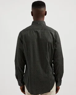 Oved Long-Sleeve Micro-Paisley Print Shirt - Navy Long-Sleeve Shirts 12 Oved Long-Sleeve Micro-Paisley Print Shirt - Navy Long-Sleeve Shirts