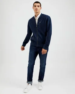 Oved Casual Jackets Faux-Suede Bomber - Navy 15 Oved Casual Jackets Faux-Suede Bomber - Navy