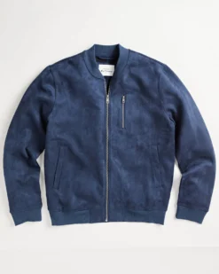 Oved Casual Jackets Faux-Suede Bomber - Navy 13 Oved Casual Jackets Faux-Suede Bomber - Navy