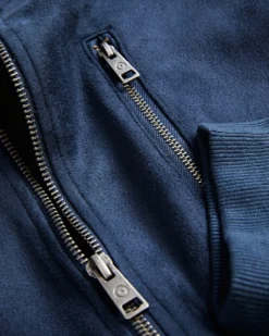 Oved Casual Jackets Faux-Suede Bomber - Navy 17 Oved Casual Jackets Faux-Suede Bomber - Navy