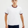 Oved Supima Cotton Ringer Pocket T-Shirt - Bright White