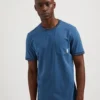 Oved Supima Cotton Ringer Pocket T-Shirt - Ensign Blue