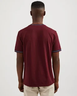 Oved Supima Cotton Ringer Pocket T-Shirt - Port Royal