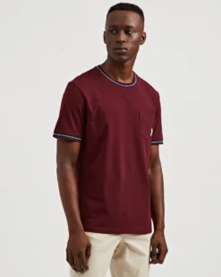 Oved Supima Cotton Ringer Pocket T-Shirt - Port Royal