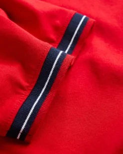 Oved T-Shirts Supima Cotton Ringer Pocket T-Shirt - Red