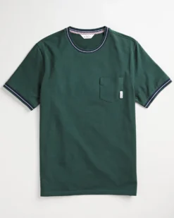 Oved T-Shirts Supima Cotton Ringer Pocket T-Shirt - Spruce