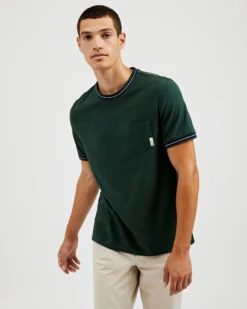 Oved T-Shirts Supima Cotton Ringer Pocket T-Shirt - Spruce