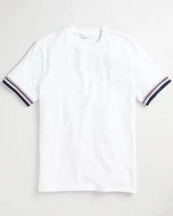 Oved Collegiate Ringer Tee - Bright White
