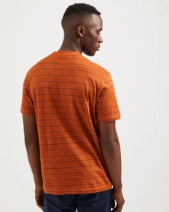 Oved Mini-Stripe Jersey T-Shirt - Caramel T-Shirts